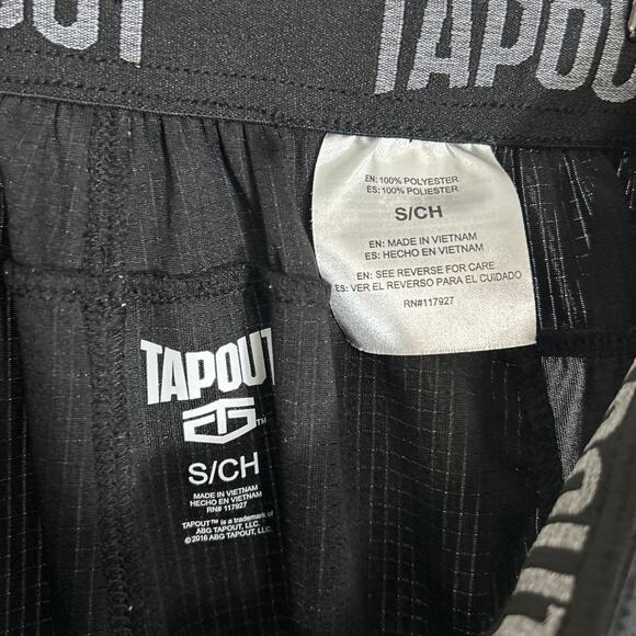 Tapout MMA Drawstring Training Shorts Black Gray Mens Small - Picture 3 of 5